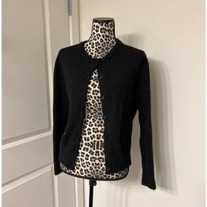 H&M black button up cardigan sweater medium